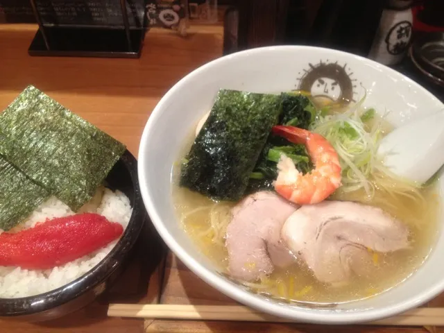 ゆずしおラーメン＋明太子ごはん|ゆずさん