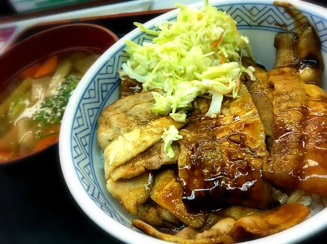 本日のランチ。吉野家の豚丼。肉は硬いがタレはいい味。|JTKさん