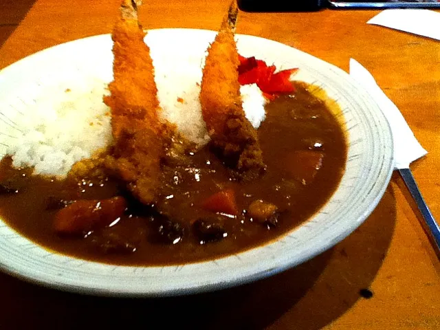 喫茶かがい の海老フライカレー わぁ懐かしい味だ！|大阪カレー部長さん