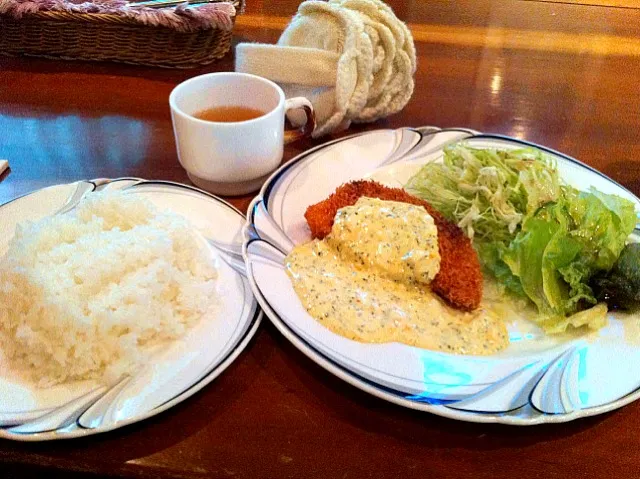 カジキマグロのカツタルタル添えランチ|pukucoさん