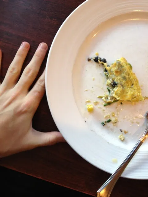 omelette w black beans spinach and squash|Jake Lodwickさん