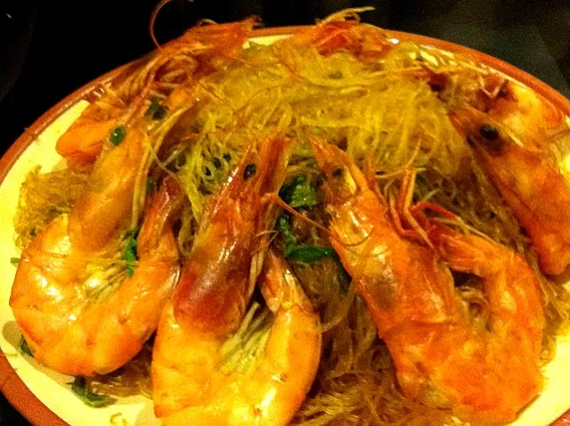 prawn baked with glass noodle|thanyathorn thammaさん