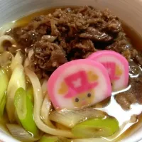 Snapdishの料理写真:チョッパー入り肉うどん☆|naoさん