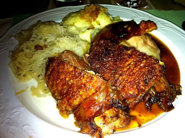 Beech Roasted Knuckle Slices with Sauerkraut & Potatoes|Chris Shannonさん