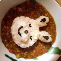 Snapdishの料理写真:うさぎちゃんドライカレー|nmai8さん