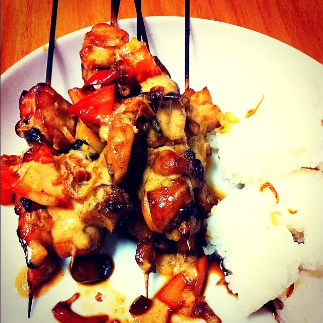 Indonesian chicken satay|eriez carissaさん