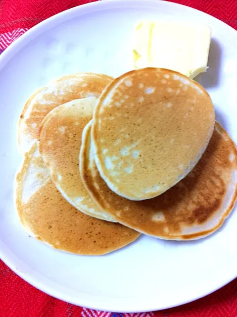 Snapdishの料理写真:朝食パンケーキ|amina moritaさん