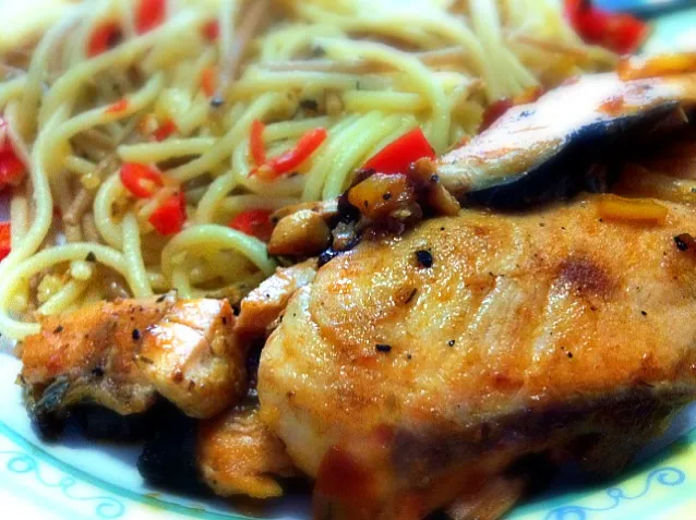 aglio olio w salmon|dawn ngさん