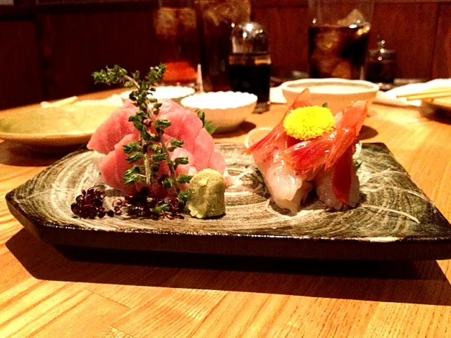 sashimi ootoro and botton ebi|lavie ryouyaさん