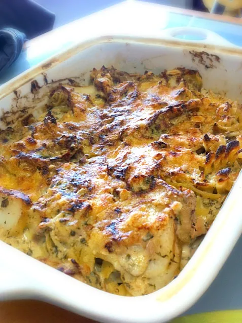 Snapdishの料理写真:Tsuna &Potato Baked Pasta|noriko takiyama のりねぇですさん