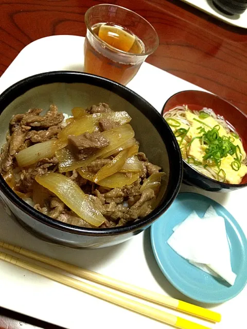 牛丼とにゅうめん|あきこさん