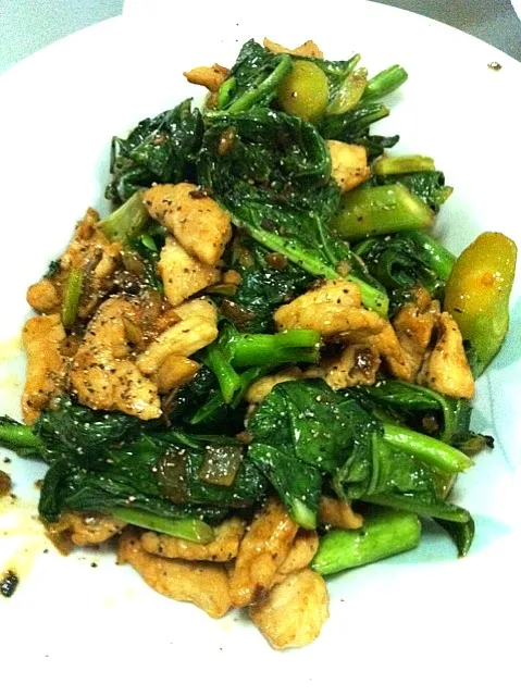 stir fry kailan with pork|ittory tanさん