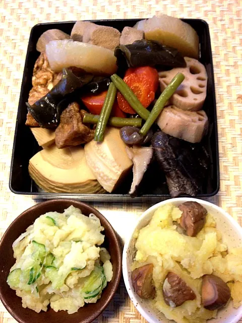 今年のおせち私担当はお煮しめときんとん、ポテトサラダ|mariさん