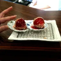 Snapdishの料理写真:串カツ 苺|池田かずこさん