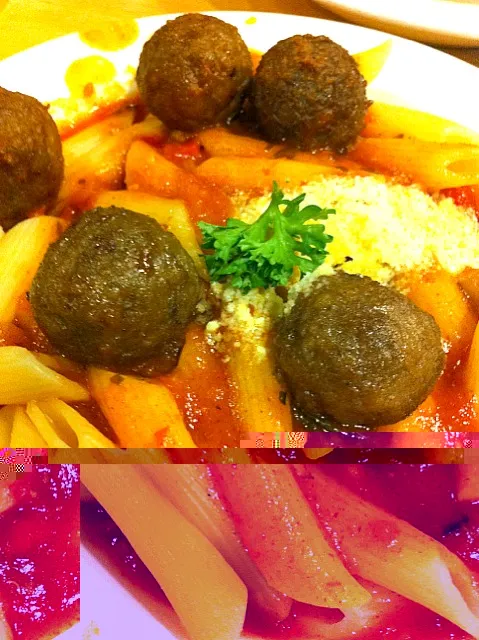 organic pasta with meatballs|maria katrina valenciaさん