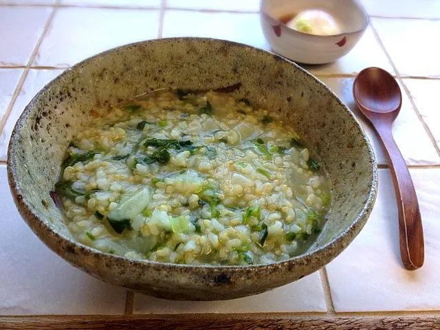 今朝の玄米七草粥♡|おーこ🍅野菜ソムリエの母ちゃんさん