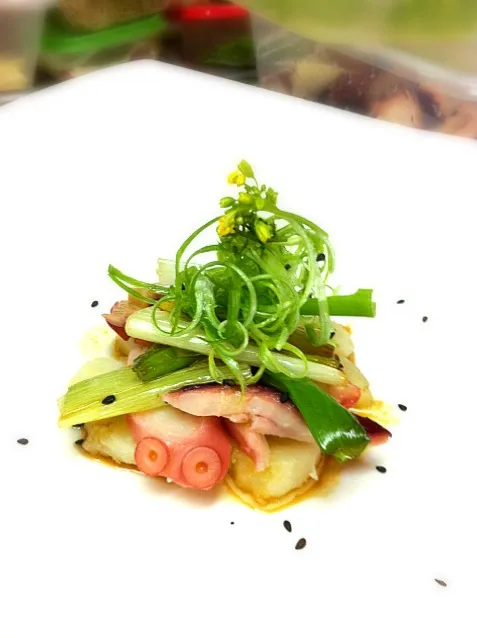 octopus leek salad|willzさん