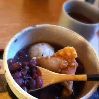 Snapdishの料理写真:そばがきぜんざい|pprsmsさん