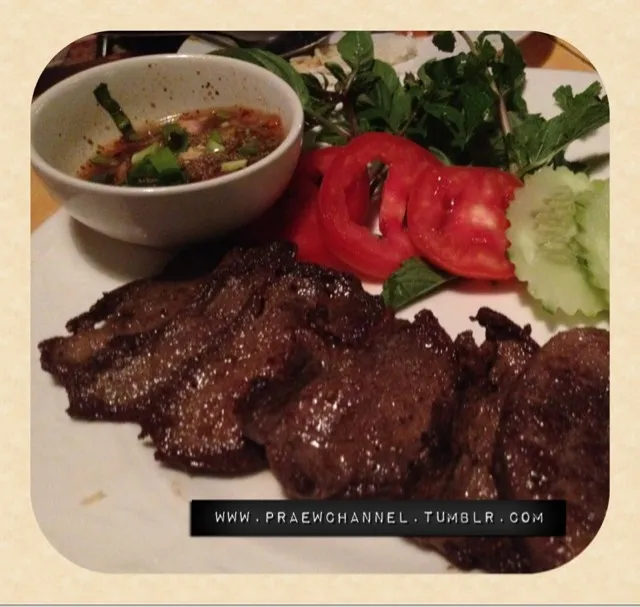 Grilled Pork Liver with  Thai Spicy Fish Sauce Dip|Praewnapaさん