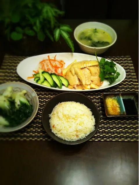 Snapdishの料理写真:hainanese chicken with rice|rick chanさん