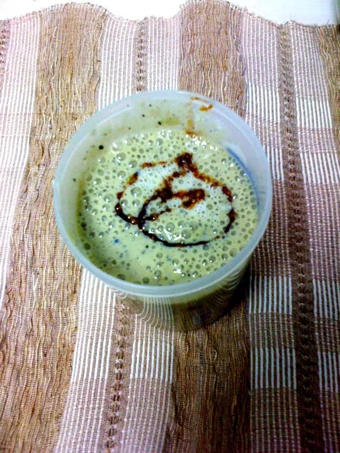 banana, aojiru, kinako, black sesame and molasses smoothie|Kirsten Adachiさん