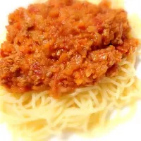 Snapdishの料理写真:ミートソーススパゲッティ|oriaさん