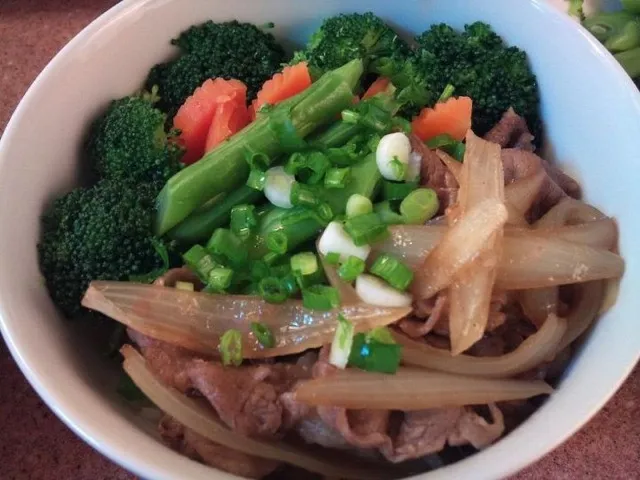 simple dinner  "Gyudon" (again learn in youtube)|Hoさん