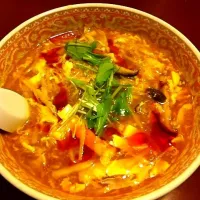 Snapdishの料理写真:サンラータンラーメン|aikomasudaさん