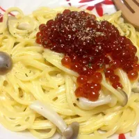 Snapdishの料理写真:クリームパスタのイクラかけ|neokumaさん