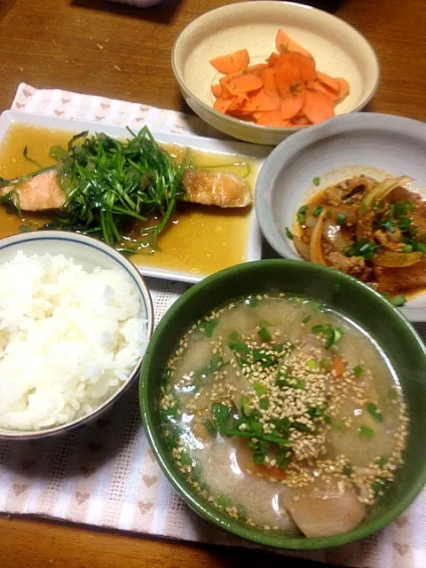 男子ごはん 鮭のおろし煮|yasbongさん