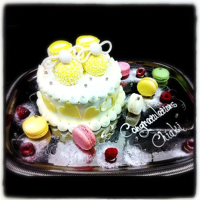 Snapdishの料理写真:cake for baby shower, made by my hubby|norikoさん