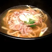 しゃぶ肉のおうどん、昆布＆エビ天トッピング|hanaehimeさん