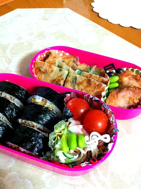 キンパとチヂミ弁当|もふもふさん