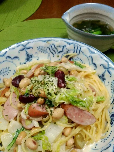 Snapdishの料理写真:クリーム味噌パスタ|なるじぃさん