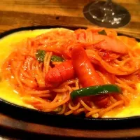 昔懐かしの鉄板パスタ|カチラーさん