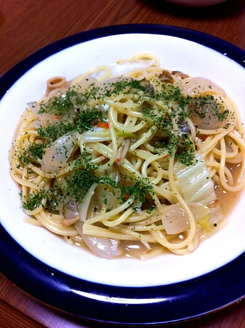 あさりと白菜のパスタ🍝|きちみさん