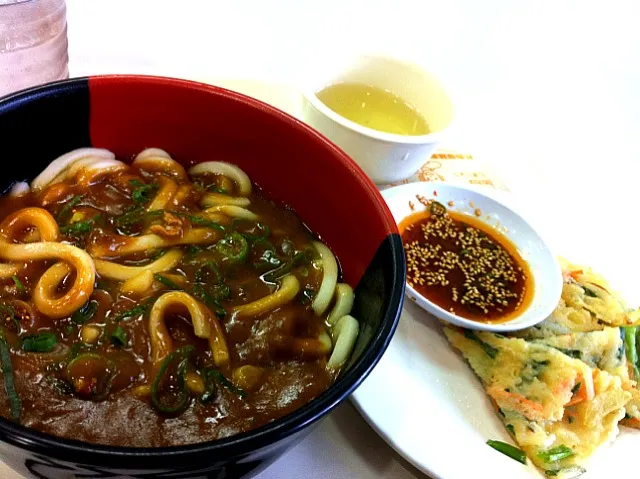 じゃがいもチヂミ&カレーうどん|megさん