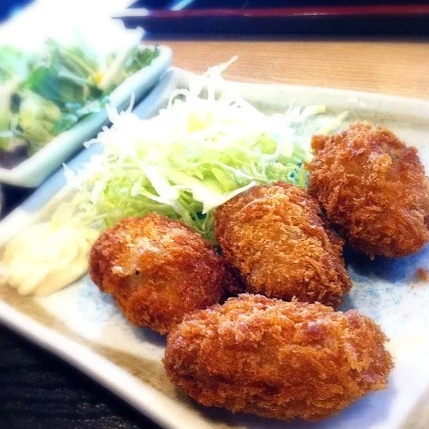 カキフライ定食|まどろみさん