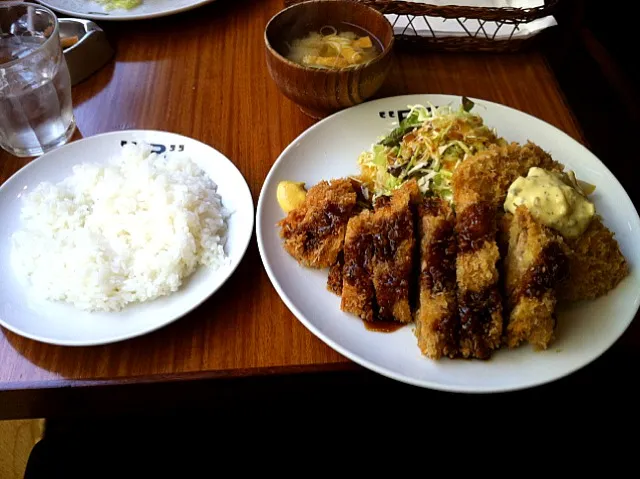 チキンカツ＆魚フライ定食|ぶーちゃんさん