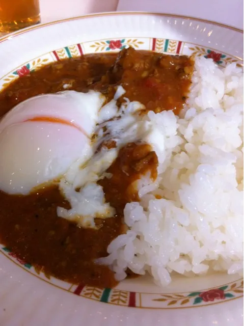 ミートカレーで。いつもの学食にて。要はキーマカレー。辛い。|yxxtsさん