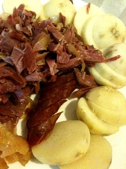 Snapdishの料理写真:waxed duck, lap cheong & chiku #cny #cny2012|Belinda Au Yongさん