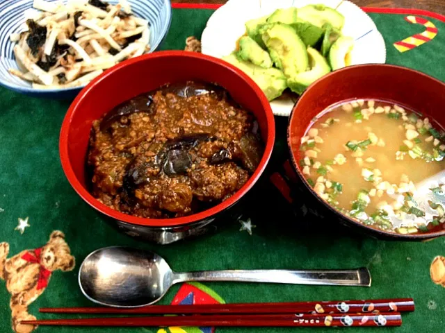 麻婆那須&納豆味噌汁|manamiさん