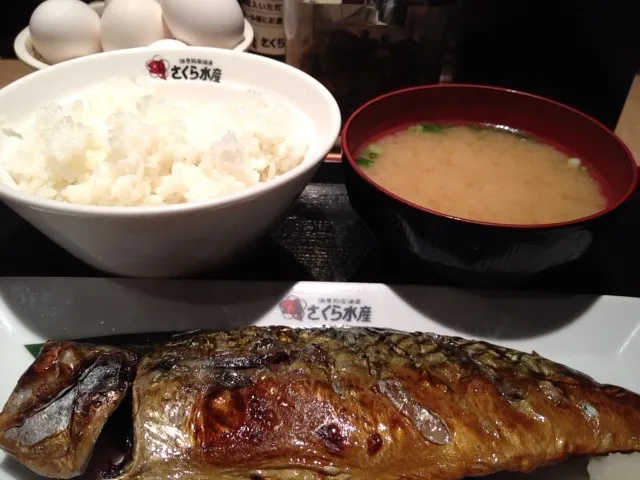 Snapdishの料理写真:鯖の生姜醤油焼き＠さくら水産 #昼ごはん #昼飯 #ランチ #定食|Takashi H.さん