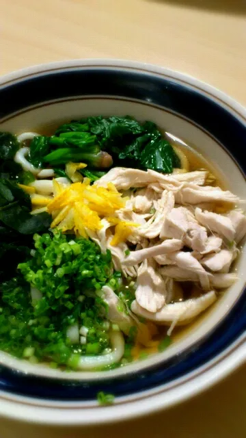 Vuzz食堂  柚子鶏ほうれん草うどん|Funky Chefさん