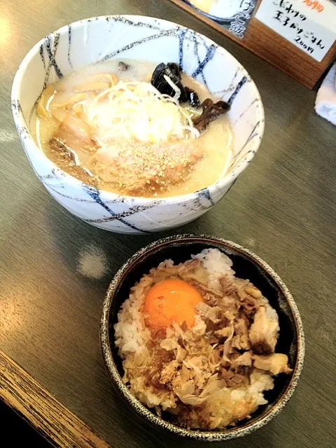 風来居のしおラーメン&たまごかけご飯|osakana555さん