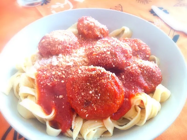 tagliatelle al sugo con polpette di pane|Marcoさん