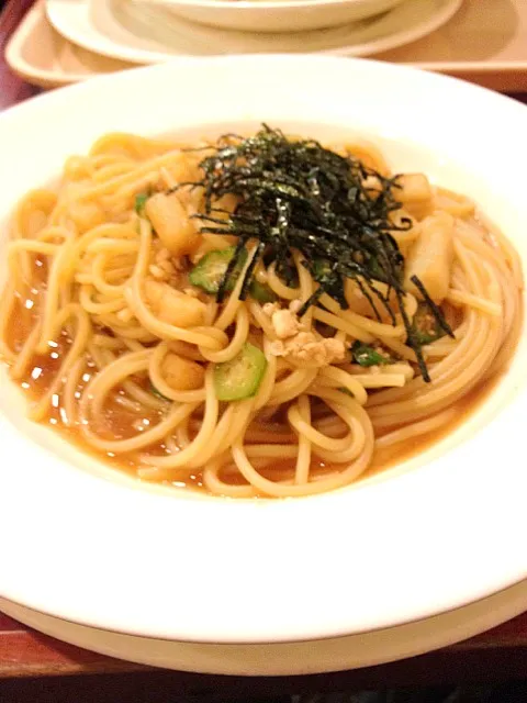 オクラと山芋の和風パスタ|pashaminaさん