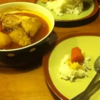 chicken stew with steamed rice|pyg pygさん