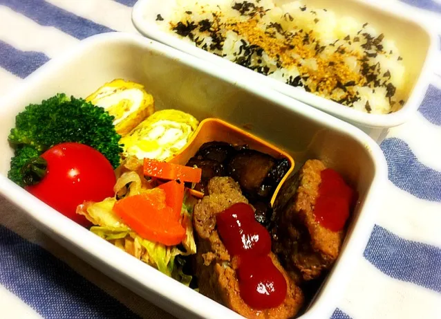 今日の弁当 ハンバーグ|tacaccoさん