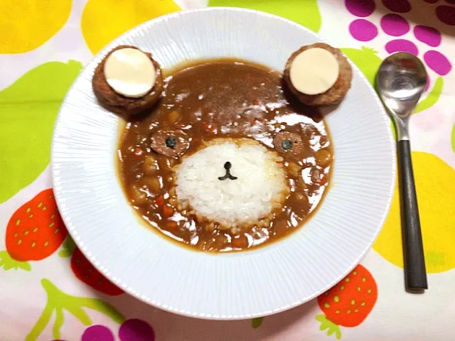 息子のお昼ご飯、クマカレー|satomiさん